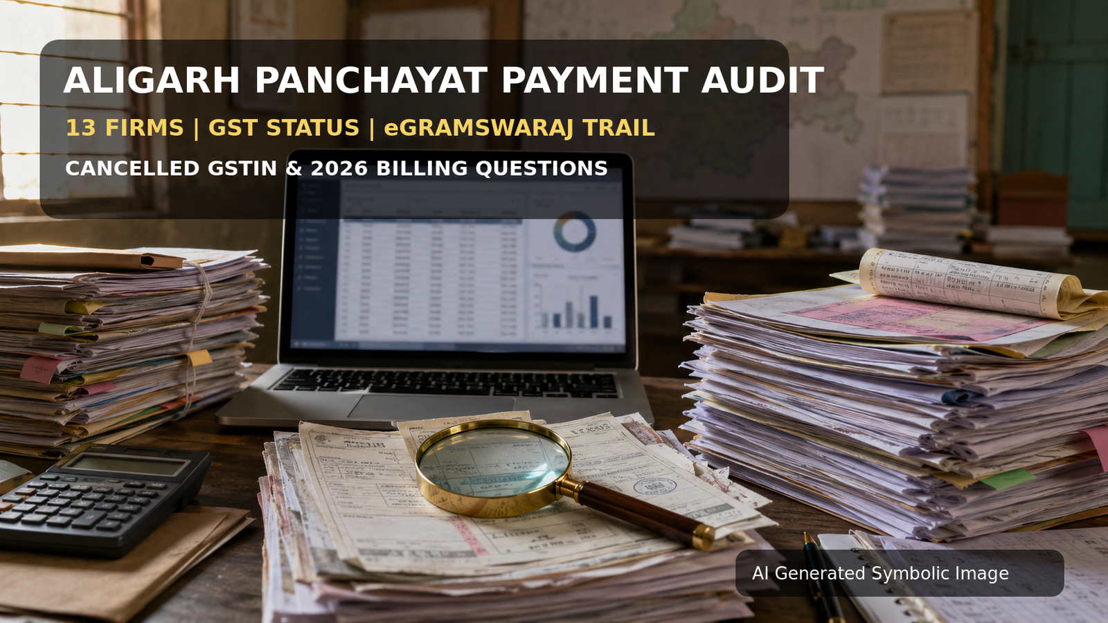 अलीगढ़ पंचायत भुगतान: विष्णु गुप्ता की शिकायत अलग, Digital Saboot ने 13 फर्मों और 2026 तक billing trail का किया खुलासा