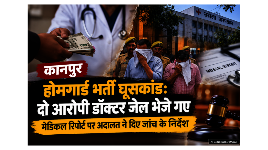 कानपुर होमगार्ड भर्ती घूसकांड: दो आरोपी डॉक्टर जेल भेजे गए, मेडिकल रिपोर्ट पर अदालत ने दिए जांच के निर्देश
